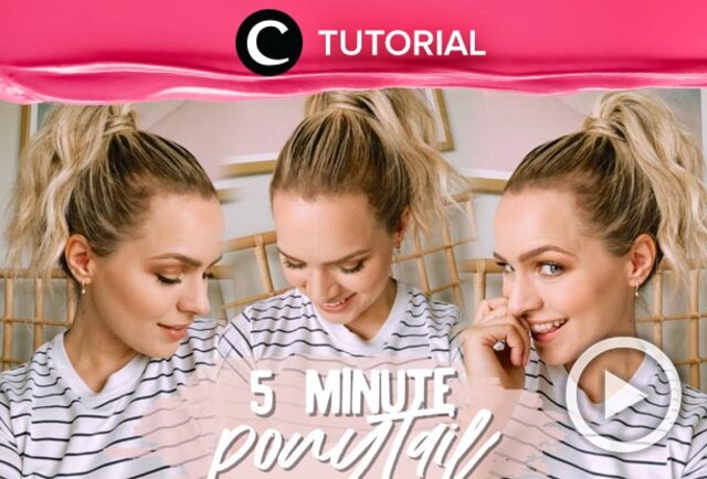 Rambut pendek bukan masalah untuk tampil fresh dengan ponytail seperti ini! Intip tutorialnya di: http://bit.ly/2Q1mamF. Video ini di-share kembali oleh Clozetter @zahirazahra. Lihat juga tutorial lainnya di Tutorial Section.